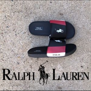 Polo slip on slides, brand new with tags